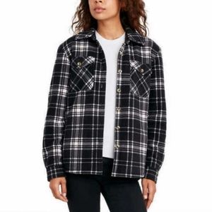 SAGE Collective- Plaid Sherpa Lined Coat Size: XL Women